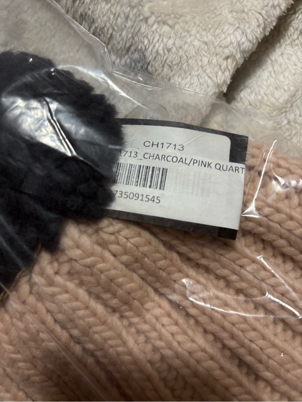 Cherry Pom Hat - Pink and Black - Picture 4 of 4